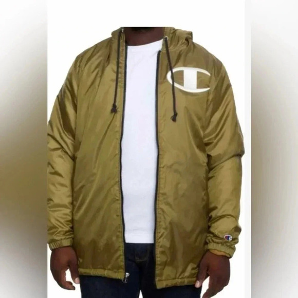 Champion Sherpa Lined Stadium Hooded Gold Jacket Size XS - Picture 2 of 13